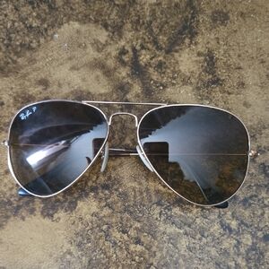 Ray-Ban Aviator Sunglasses - Gold Frame with Dark Lenses